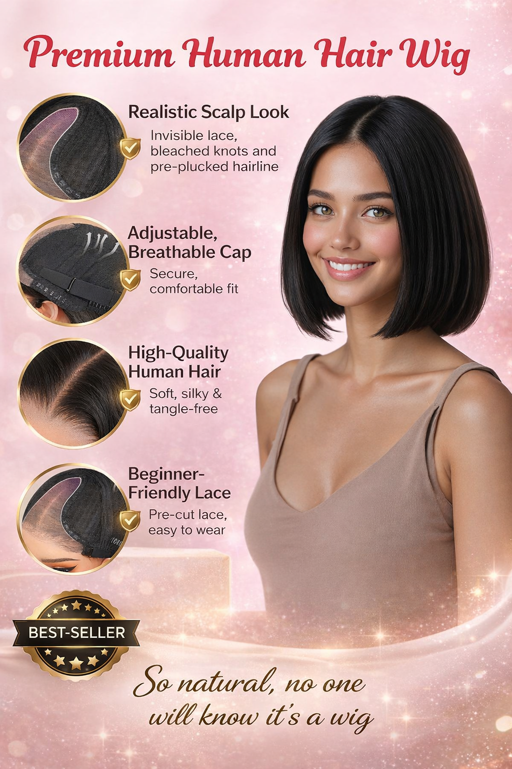 Premium Human Hair Wig